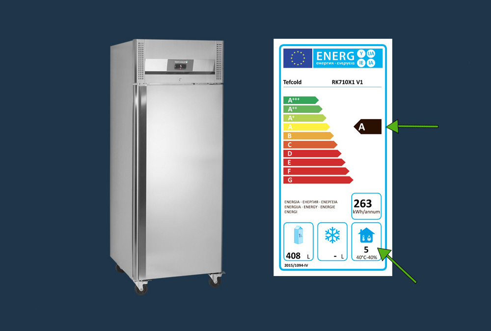 Energimærkning af industrikøleskab
