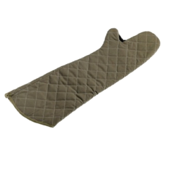 Lang Grillhandske olivengrøn 61 cm - Tilbud