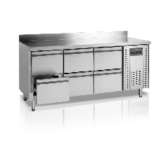 Tefcold Kølebord med skuffer og bagkant GN1/1 CK7360 - Kølebord & Frysebord