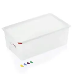 Araven opbevaringsboks med låg plast 1/1gn, dybde 20 cm - 