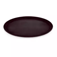 Bakke skridsikker polycarbonat BRUN oval 59x49 cm - Tjenerbakker & Serveringsbakker