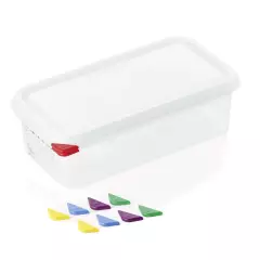 Araven opbevaringsboks med låg plast 1/3gn, dybde 10 cm - Beholdere og bøtter