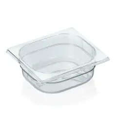 Gastrobakke klar polycarbonat 1/6gn 1,0L, højde 6,5 cm - 