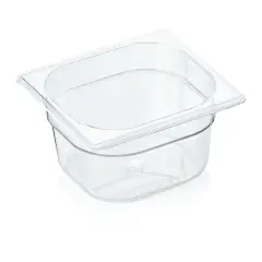 Gastrobakke klar polycarbonat 1/6gn 1,6L, højde 10,0 cm - 