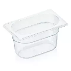 Gastrobakke klar polycarbonat 1/9gn 0,9L, højde 10,0 cm - Gastrobakker (GN bakker)