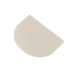 Dejskraber i plast hvid halvmåne - lille 12x9cm - Bageudstyr