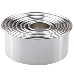 Udstikkersæt 8 dele rund glat - Bageudstyr