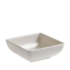 Melamin skål firkant hvid 7,5x7,5x2,7 cm (udgår) - Outlet