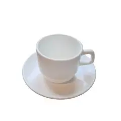 Arcopal sæt med hvid kop 19 cl + underkop Ø140 - Outlet