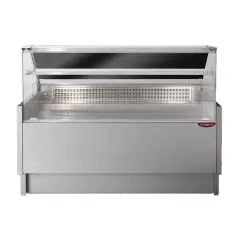 Køledisk 300 cm bred, 90 cm dyb, Tecnodom Vigo - sort RAL9005 - Kølemontre