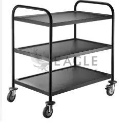 Servicevogn i sort, Saml-selv Eagle med 3 niveauer. - Stikvogne & Rulleborde