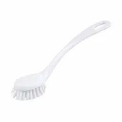 Opvaskebørste i Nylon, Hvidt plastskaft - 